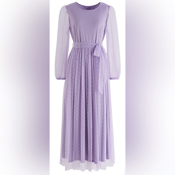 SHEIN Dresses & Skirts - SHEIN women’s maxi dress. Small, lilac dot